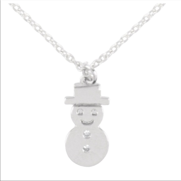 Private Label Jewelry - Silver Dainty Snowman Necklace